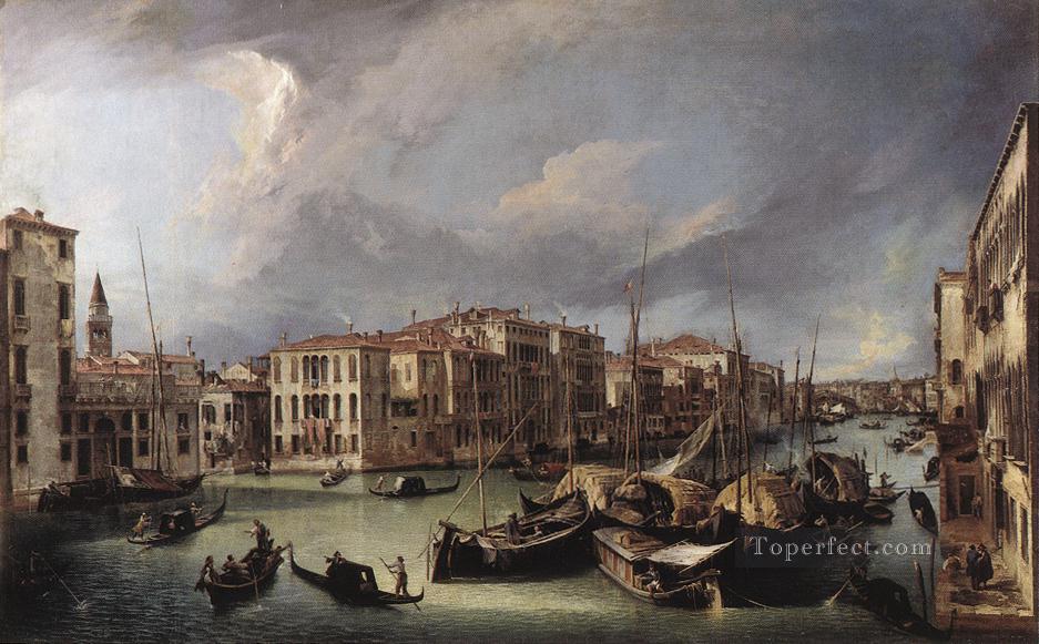 The Grand Canal with the Rialto Bridge in the Background Canaletto Oil Paintings